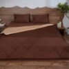 All Season Pure Cotton Reversible Comforter 300 TC Cocoa Brown & Biscotti Bliss