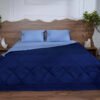 All Season Pure Cotton Reversible Comforter 300 TC Midnight Navy & Bel Air Blue