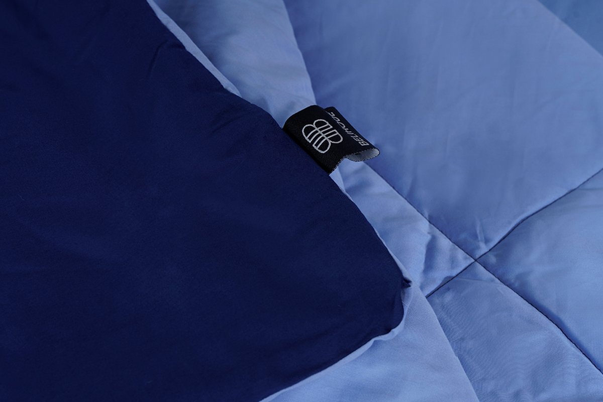 All Season Pure Cotton Reversible Comforter 300 TC Midnight Navy & Bel Air Blue