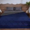 All Season Pure Cotton Reversible Comforter 300 TC Midnight Navy & Granite Gray