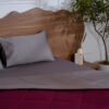 All Season Pure Cotton Reversible Comforter 300 TC Mulberry Red & Celestial Gray