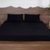 Luxury-Cotton-Solid-Fitted-Bed-Sheet-525-TC-Black-Onyx