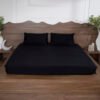 Luxury-Cotton-Solid-Fitted-Bed-Sheet-525-TC-Black-Onyx