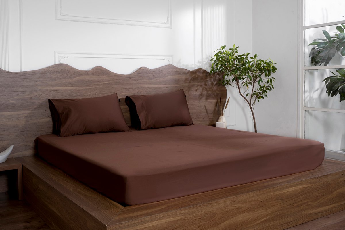 Luxury-Cotton-Solid-Fitted-Bed-Sheet-525-TC-Cocoa-Brown