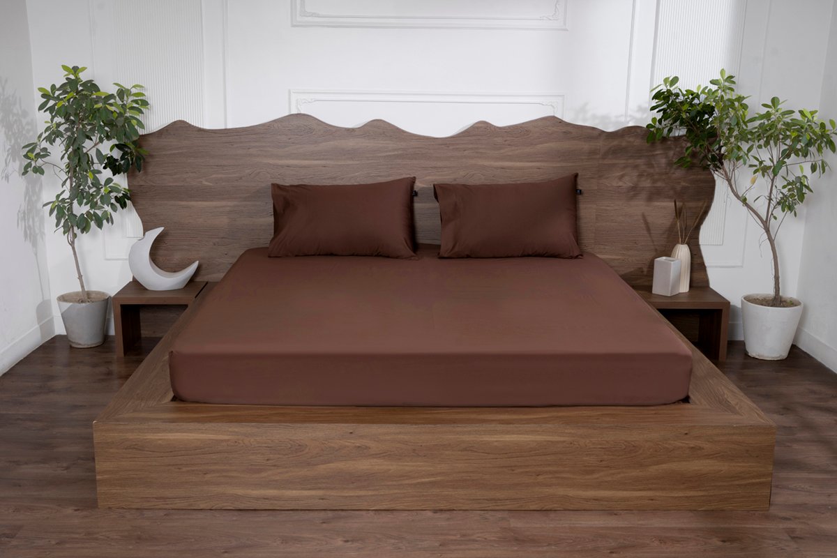 Luxury-Cotton-Solid-Fitted-Bed-Sheet-525-TC-Cocoa-Brown