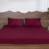 Luxury-Cotton-Solid-Fitted-Bed-Sheet-525-TC-Mulberry-Red