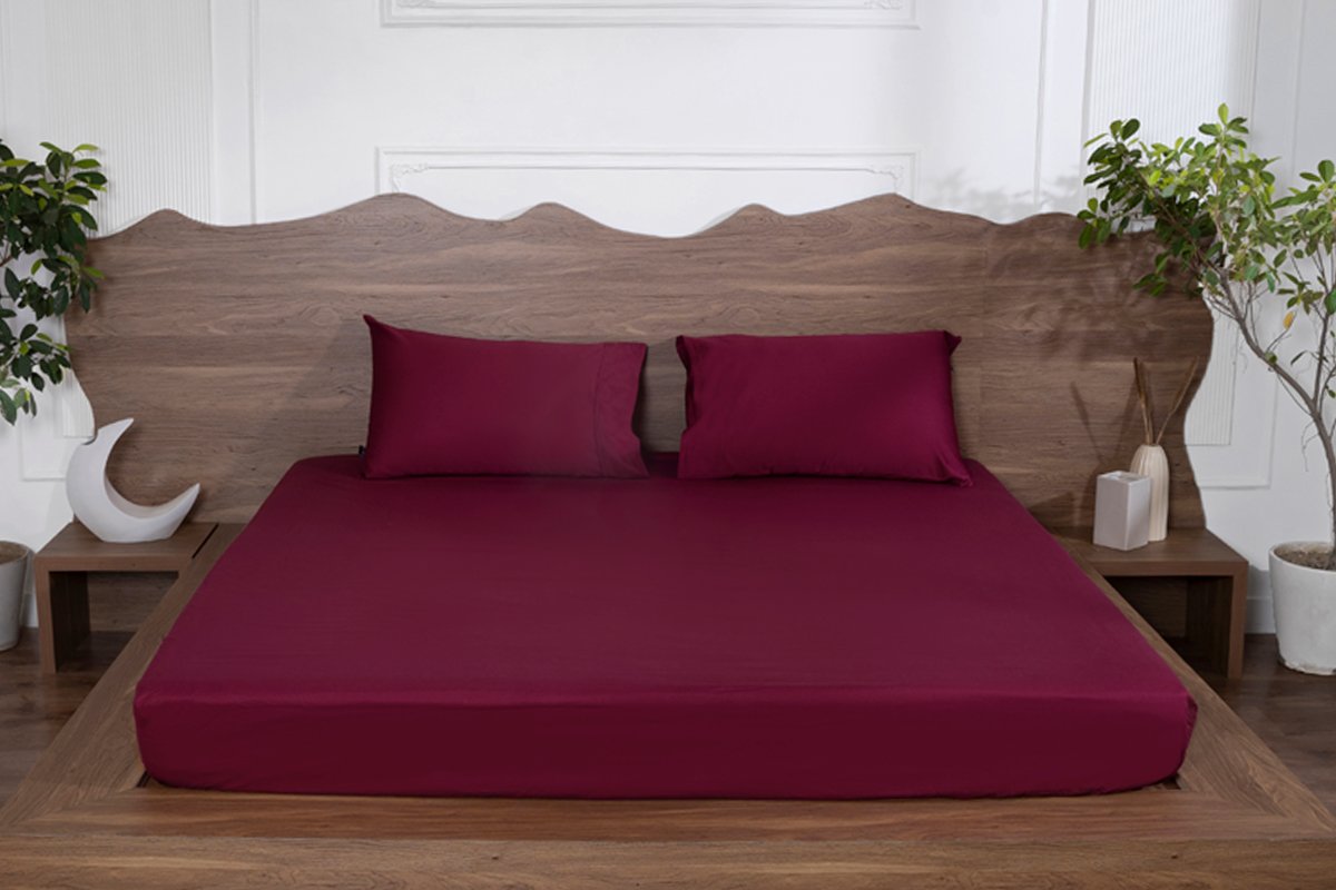 Luxury-Cotton-Solid-Fitted-Bed-Sheet-525-TC-Mulberry-Red