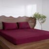 Luxury-Cotton-Solid-Fitted-Bed-Sheet-525-TC-Mulberry-Red