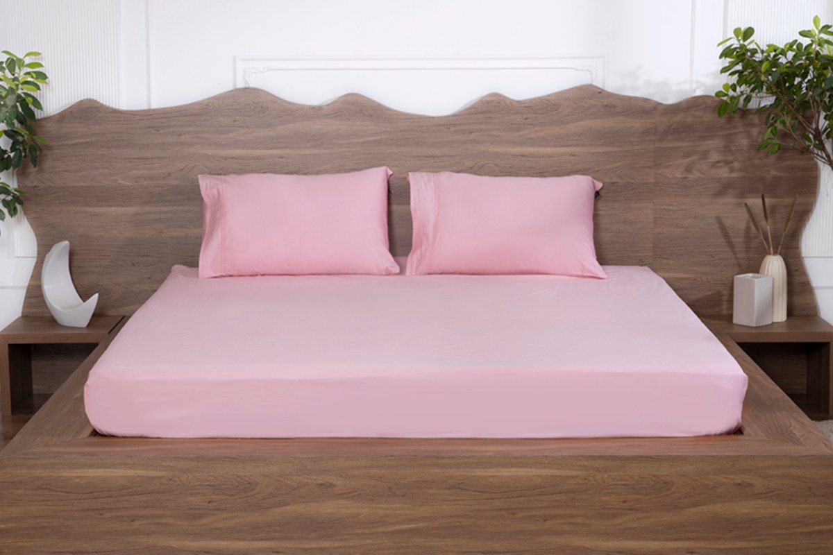 Luxury-Cotton-Solid-Fitted-Bed-Sheet-525-TC-Quartz-Pink