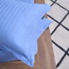 Premium Cotton Striped Fitted Bed Sheet 300 TC Bel Air blue