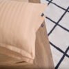 Premium Cotton Striped Fitted Bed Sheet 300 TC Biscotti Bliss