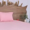 Premium Cotton Striped Fitted Bed Sheet 300 TC Quartz pink