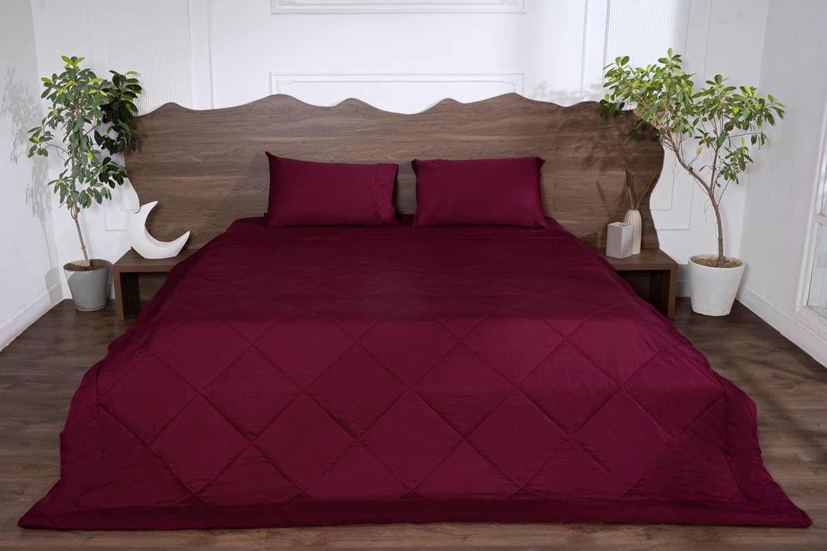 All-Season-Pure-Cotton-Comforters-Set-Mulberry-Red