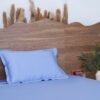 Premium Cotton Solid Fitted Bed Sheet 300 TC Bel Air blue