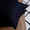 Premium Cotton Solid Fitted Bed Sheet 300 TC Black Onyx