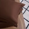 Premium Cotton Solid Fitted Bed Sheet 300 TC Cocoa Brown