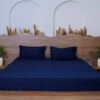 Premium Cotton Solid Fitted Bed Sheet 300 TC Midnight Navy