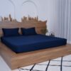 Premium Cotton Solid Fitted Bed Sheet 300 TC Midnight Navy