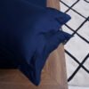 Premium Cotton Solid Fitted Bed Sheet 300 TC Midnight Navy