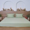 Premium Cotton Solid Fitted Bed Sheet 300 TC Minted Meadows