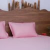 Premium Cotton Solid Fitted Bed Sheet 300 TC Quartz pink