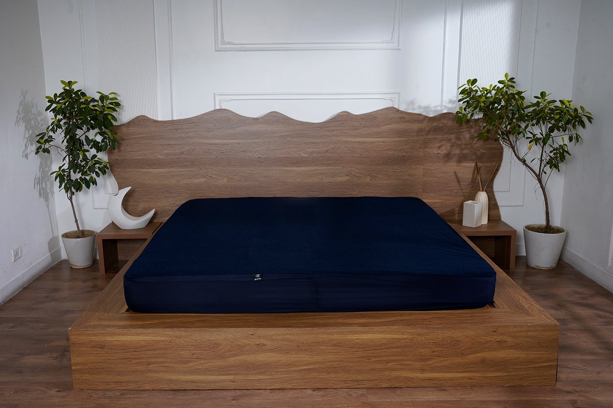 Waterproof-Mattress-Protector-Navy-Blue