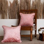 Blush Botanical Bliss Embroidered Cushion Cover (Set Of 2)