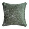 Evergreen Botanical Bliss Embroidered Cushion Cover