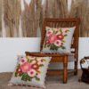 Magnolia Majesty Hand Embroidered Cushion Cover