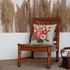 Magnolia Majesty Hand Embroidered Cushion Cover