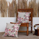 Petal Poetry Tufted Hand Embroidered Cushion Cover (Set Of 2)