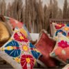 Rust Fringed Velvet Cushion Cover